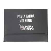 Prancheta tática magnética com caneta para treinamento de voleibol Pista e Campo - Modelo pasta preta