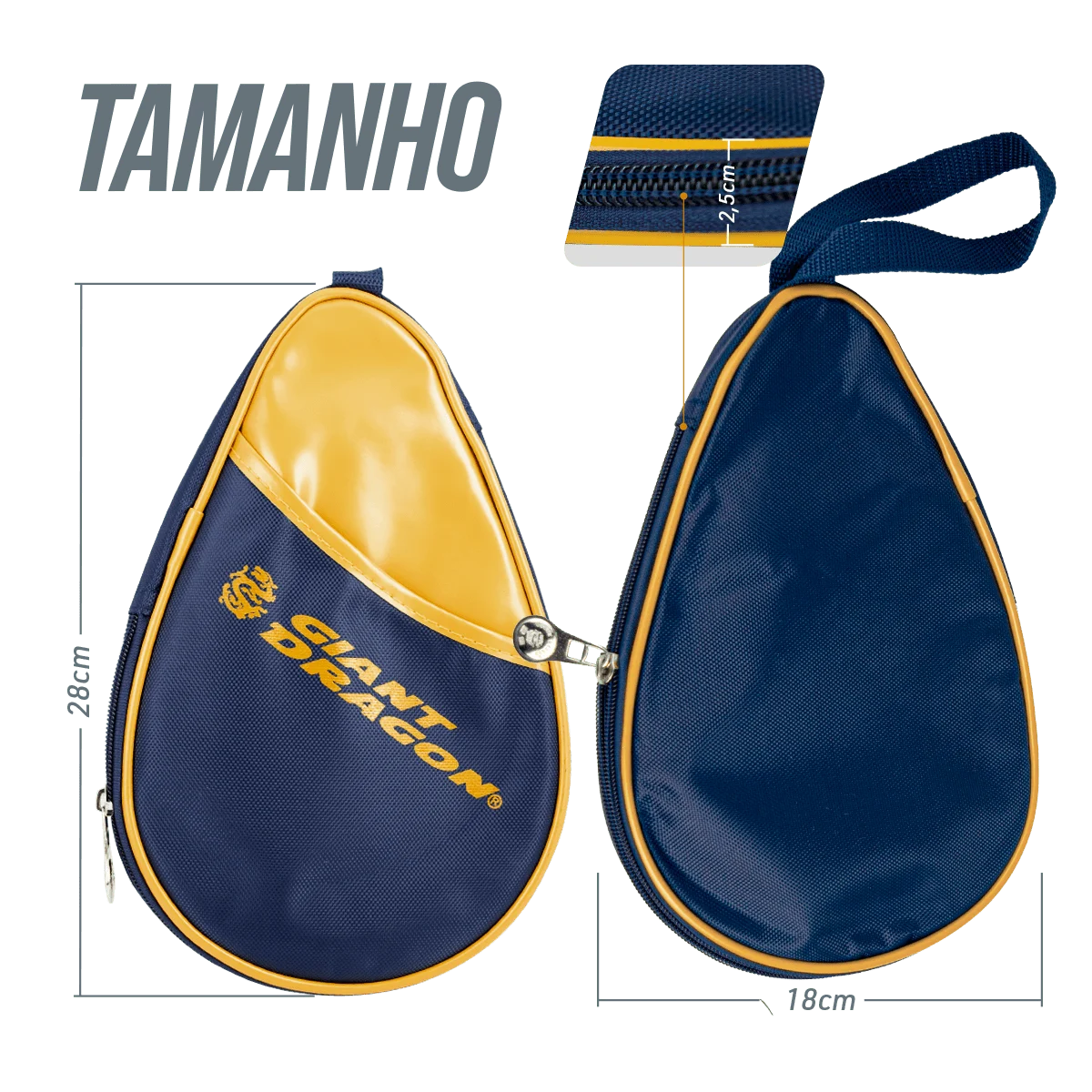 Capa bolsa para 1 raquete de tênis de mesa Giant Dragon