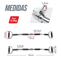 Puxador Barra Romana 96cm Pulley Cromado Maciço com Giro Envolst