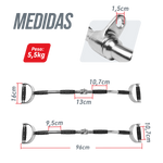 Puxador Barra Romana 96cm Pulley Cromado Maciço com Giro Envolst