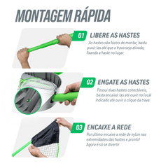Kit Portátil de Badminton com Rede e Maleta