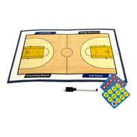Prancheta tática magnética com caneta para treinamento de basquete Pista e Campo - Modelo pasta azul