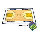 Prancheta tática magnética com caneta para treinamento de basquete Pista e Campo - Modelo pasta azul