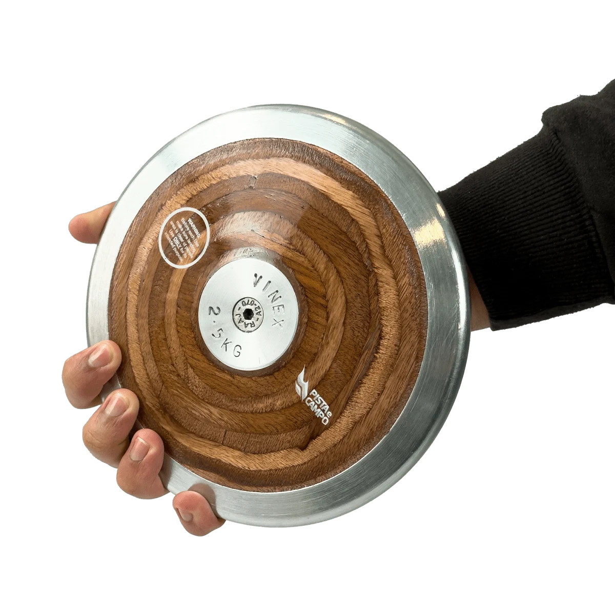 Disco de aço e madeira 2,5kg Pista e Campo