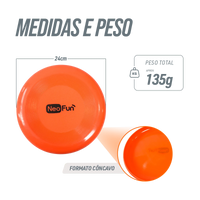 Frisbee de plástico macio  soft para recreação Neofun Laranja