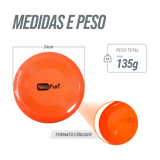 Frisbee de plástico macio  soft para recreação Neofun Laranja