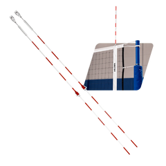 Antena de voleibol de fibra de vidro profissional com suporte regulável para encaixe Pista e Campo - par