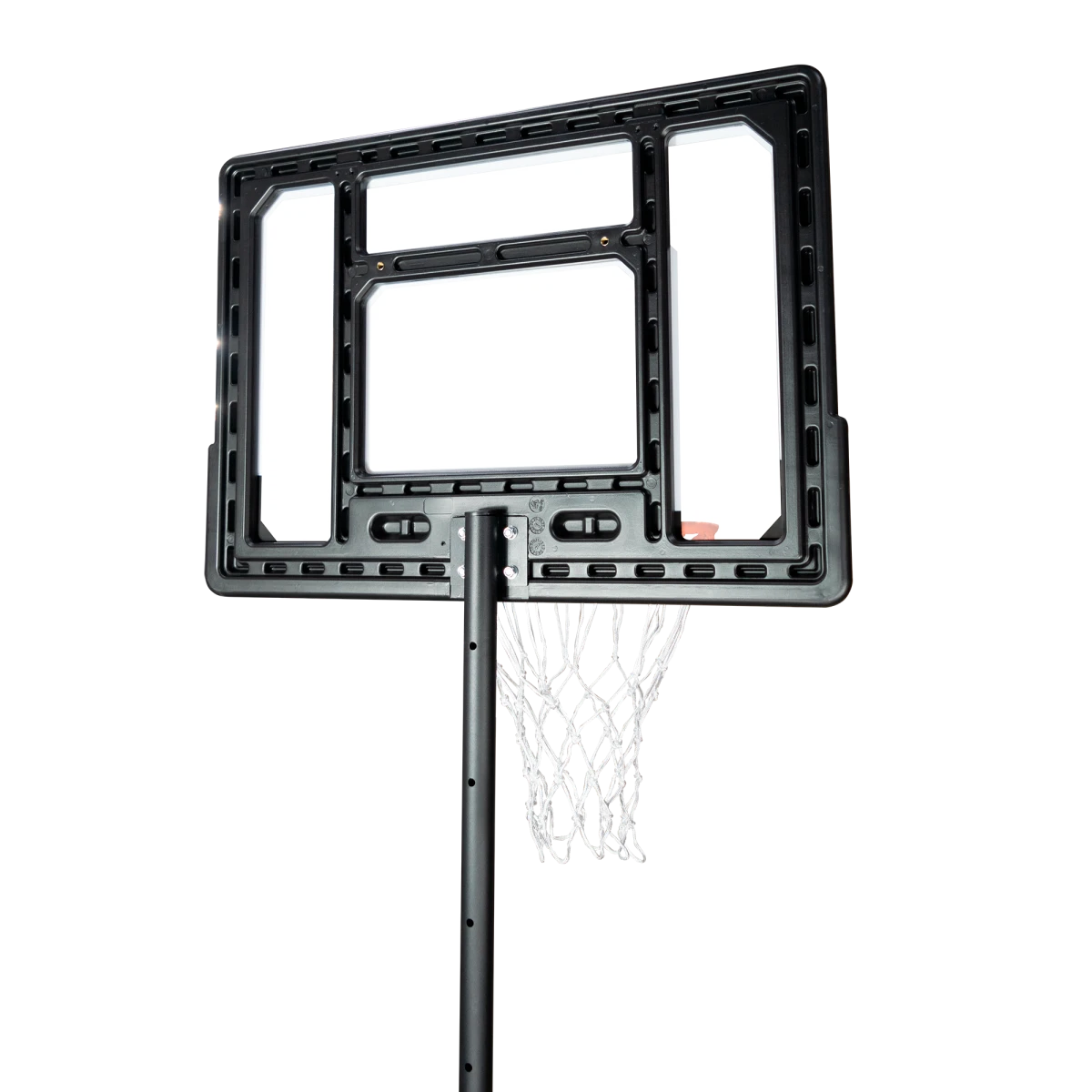 Tabela de basquete infantil juvenil móvel com poste, quadro de policarbonato e aro Velden