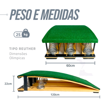 Trampolim de Impulso Tipo Reuther 6 Molas Gracios