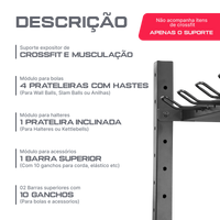 Estante Expositor de Materiais Crossfit e Musculação Envolst