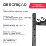 Estante Expositor de Materiais Crossfit e Musculação Envolst