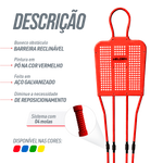 Boneco barreira para treinamento de falta no futebol de aço reclinável premium Velden - Vermelho