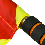Bandeira xadrez de árbitro auxiliar de futebol com cabo metálico Velden - Par