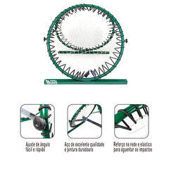 Quadro elástico para retorno de bolas duplo redondo Pista e Campo