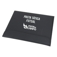 Prancheta tática magnética com caneta para treinamento de futsal Pista e Campo - Modelo pasta preta