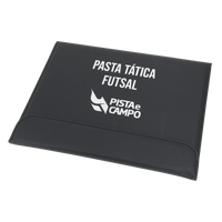Prancheta tática magnética com caneta para treinamento de futsal Pista e Campo - Modelo pasta preta