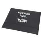 Prancheta tática magnética com caneta para treinamento de futsal Pista e Campo - Modelo pasta preta