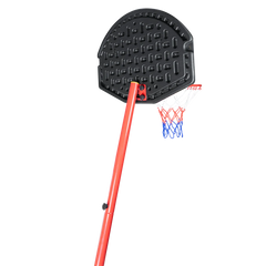 Tabela de basquete infantil móvel com poste, quadro plástico e aro Pista e Campo