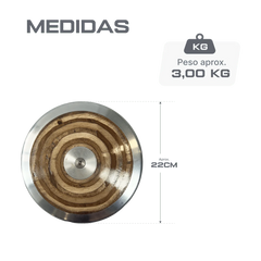 Disco de aço e madeira 3kg Pista e Campo