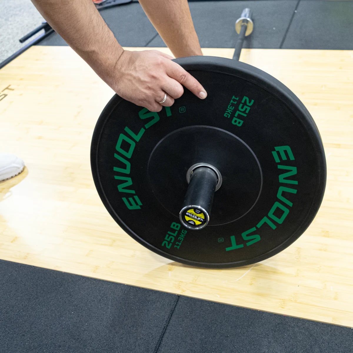 Anilha Olímpica Bumper para Crossfit e LPO 25Lb Envolst