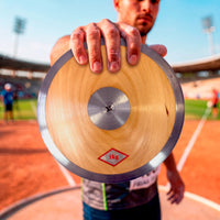 Disco de atletismo de aço e madeira 1,00kg Sportland - EX