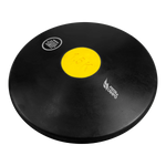 Disco de atletismo de borracha preto com centro colorido 1,50kg Pista e Campo