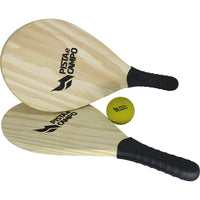 Raquetes de madeira com empunhadura para frescobol Pista e Campo - par (acompanha bolinha) - capa

