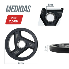 Kit 200kg Anilhas Olímpicas Profissionais Vulcanizadas Envolst