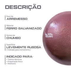 Peso de ferro 8kg Pista e Campo