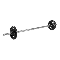 Barra de Musculação Reta 1,20m Maciça 28mm e Presilhas Envolst