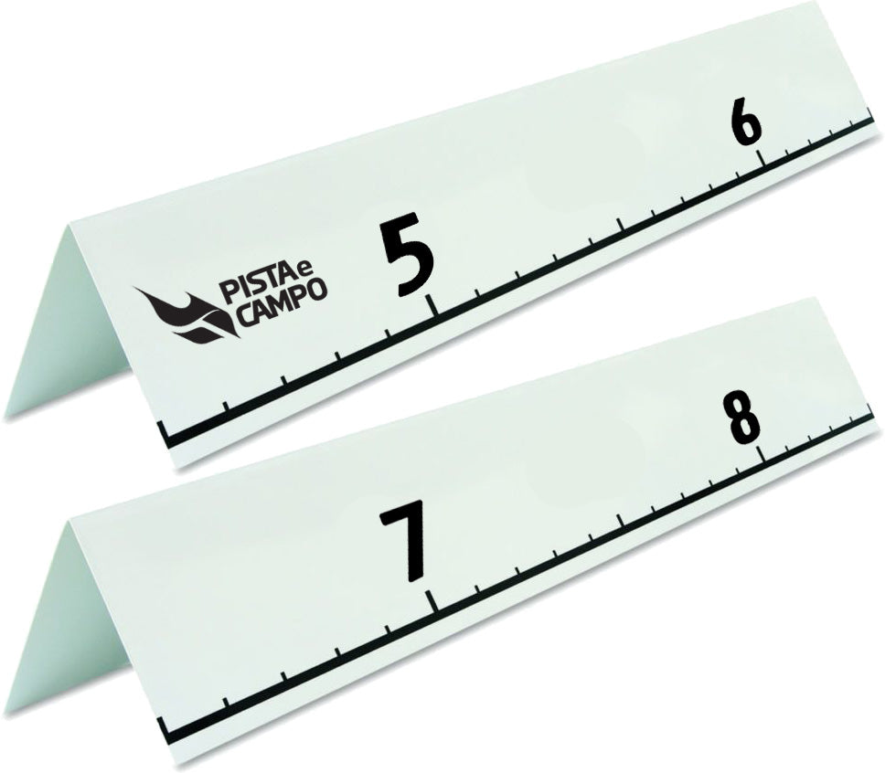 Régua indicador de marca para salto em distância e triplo Pista e Campo