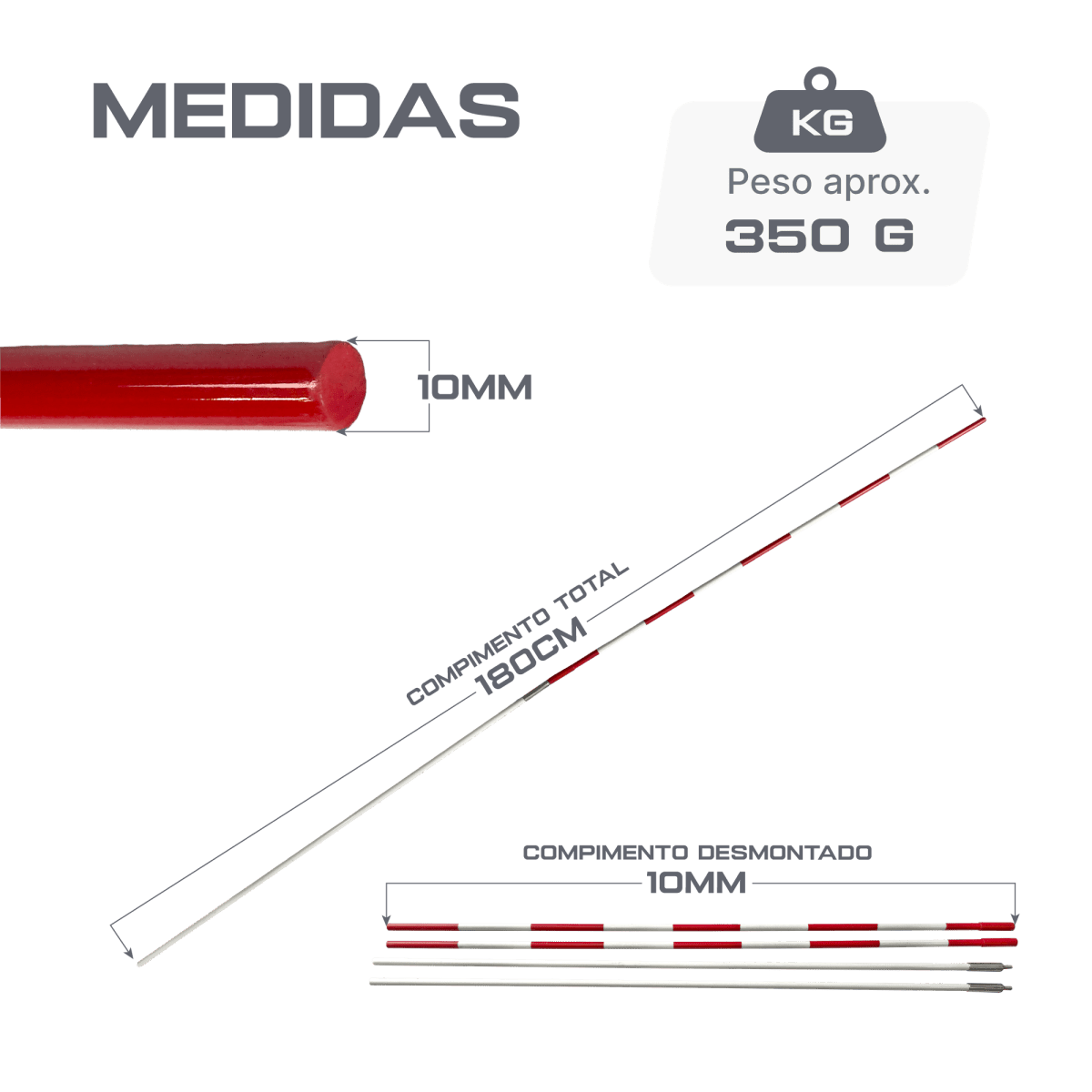 Antenas oficiais de voleibol de fibra de vidro rosqueáveis Velden