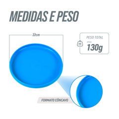 Frisbee de plástico para recreação 22cm econômico Pista e Campo Cor Azul