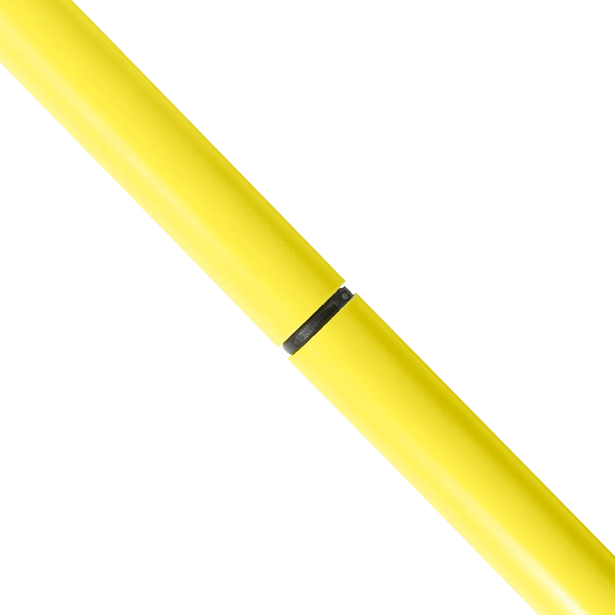 Bastão haste de PVC 1,60m desmontável em duas partes amarelo Pista e Campo
