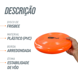 Frisbee de plástico macio  soft para recreação Neofun Laranja