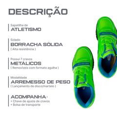 Sapatilha de atletismo para arremesso e lançamentos Health