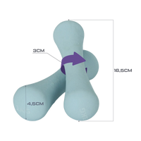 Conjunto 6 Halteres Neoprene 1, 2 e 3kg e Suporte Envolst