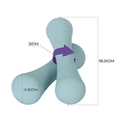 Conjunto 6 Halteres Neoprene 1, 2 e 3kg e Suporte Envolst