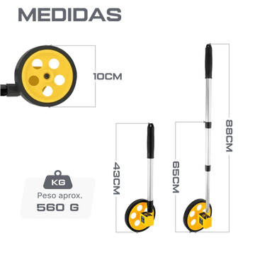 Medidor de Distância com Roda 999,9m Cabo Telescópico Vonder