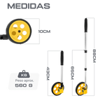 Medidor de distâncias 4 dígitos (até 999m) com roda Vonder