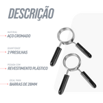 Par de Presilhas Grampo 28mm para Barra Musculação Envolst