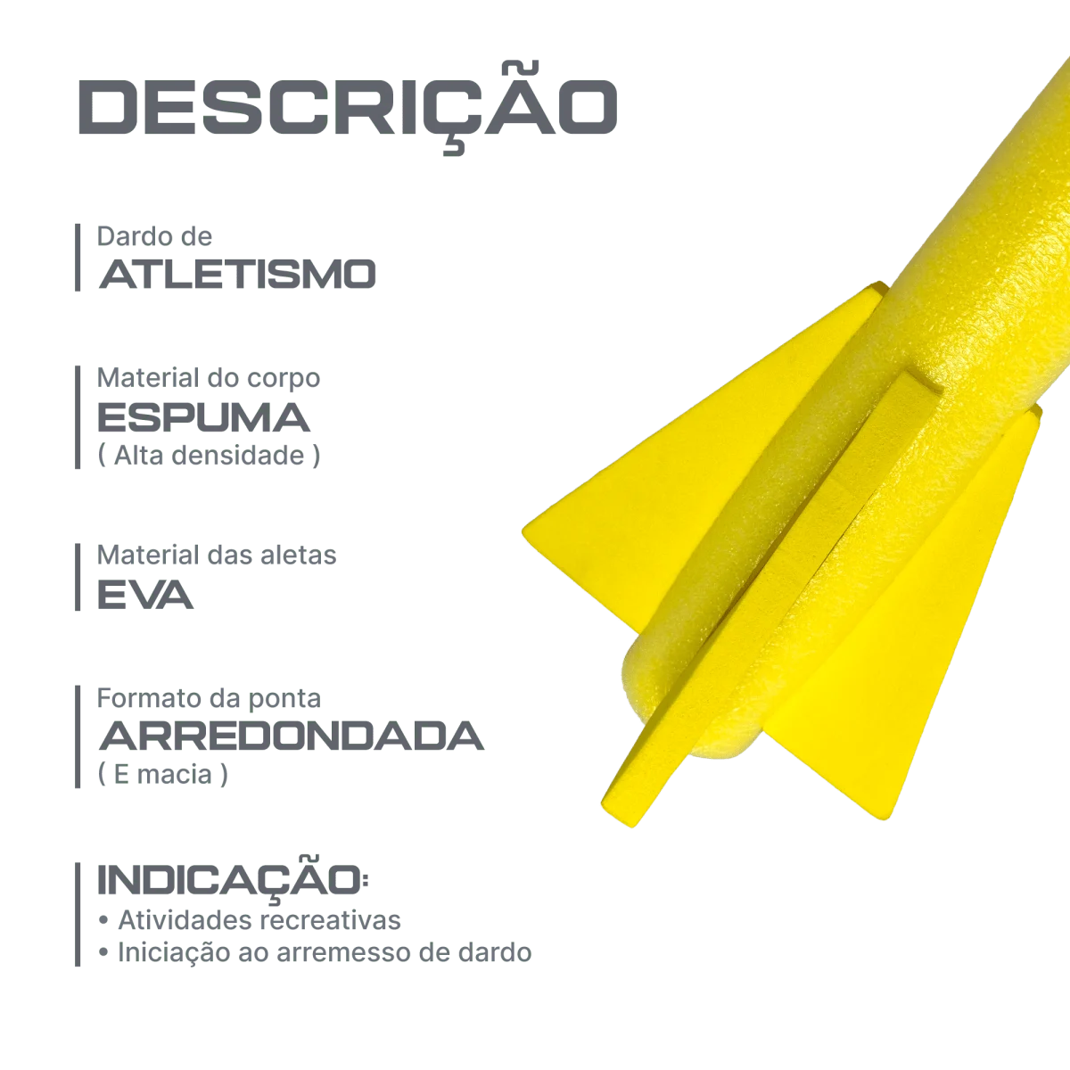 Dardo de espuma infantil Pista e Campo