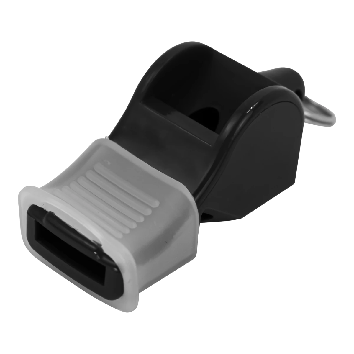 Apito de plástico tipo Fox com cordão Velden - Preto