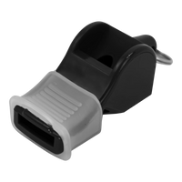 Apito de plástico tipo Fox com cordão Velden - Preto