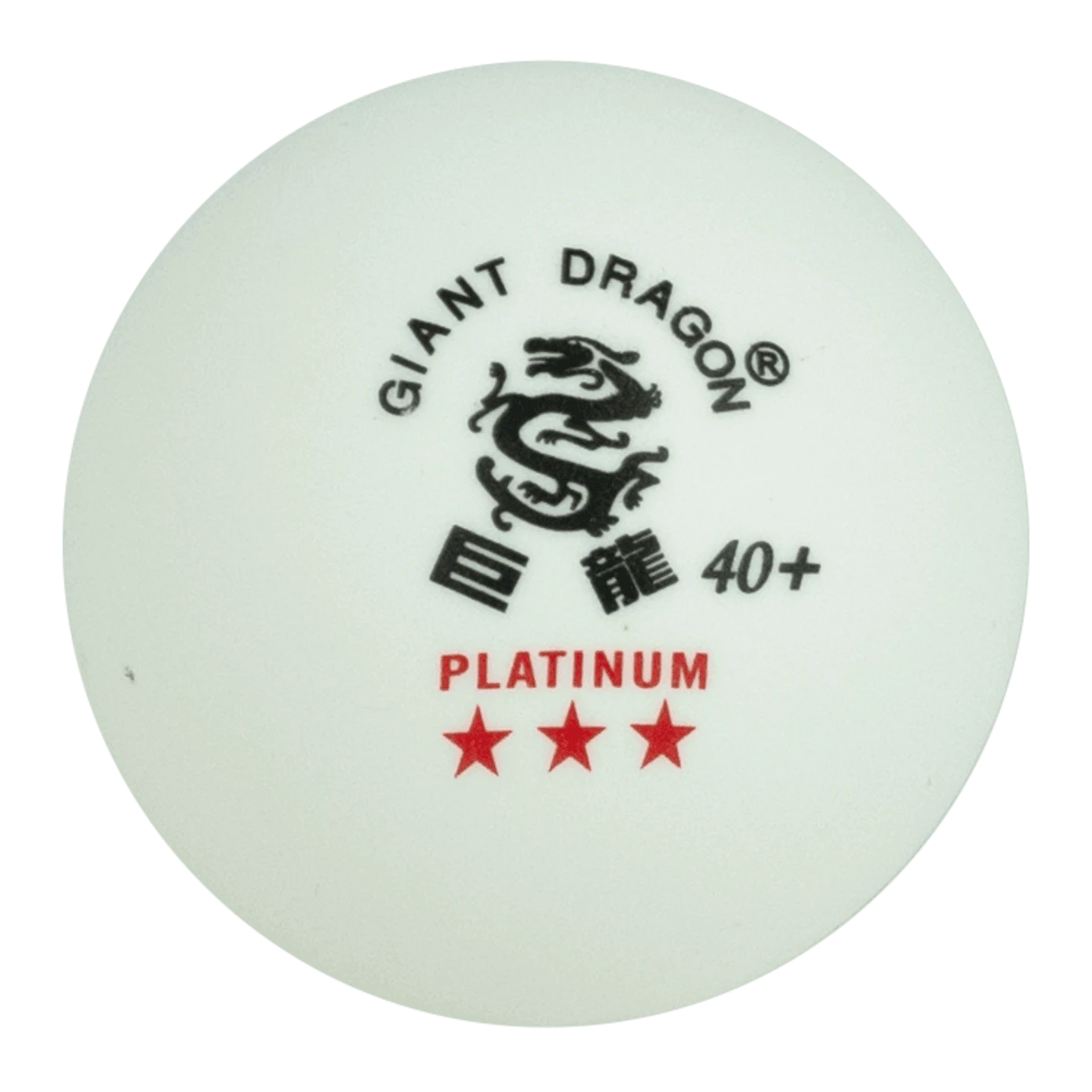 Bolinha de tênis de mesa 3 estrelas Platinium Giant Dragon - cnj com 6 und - BRANCA