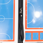 Prancheta tática magnética com caneta para treinamento de futsal Pista e Campo - Modelo pasta preta