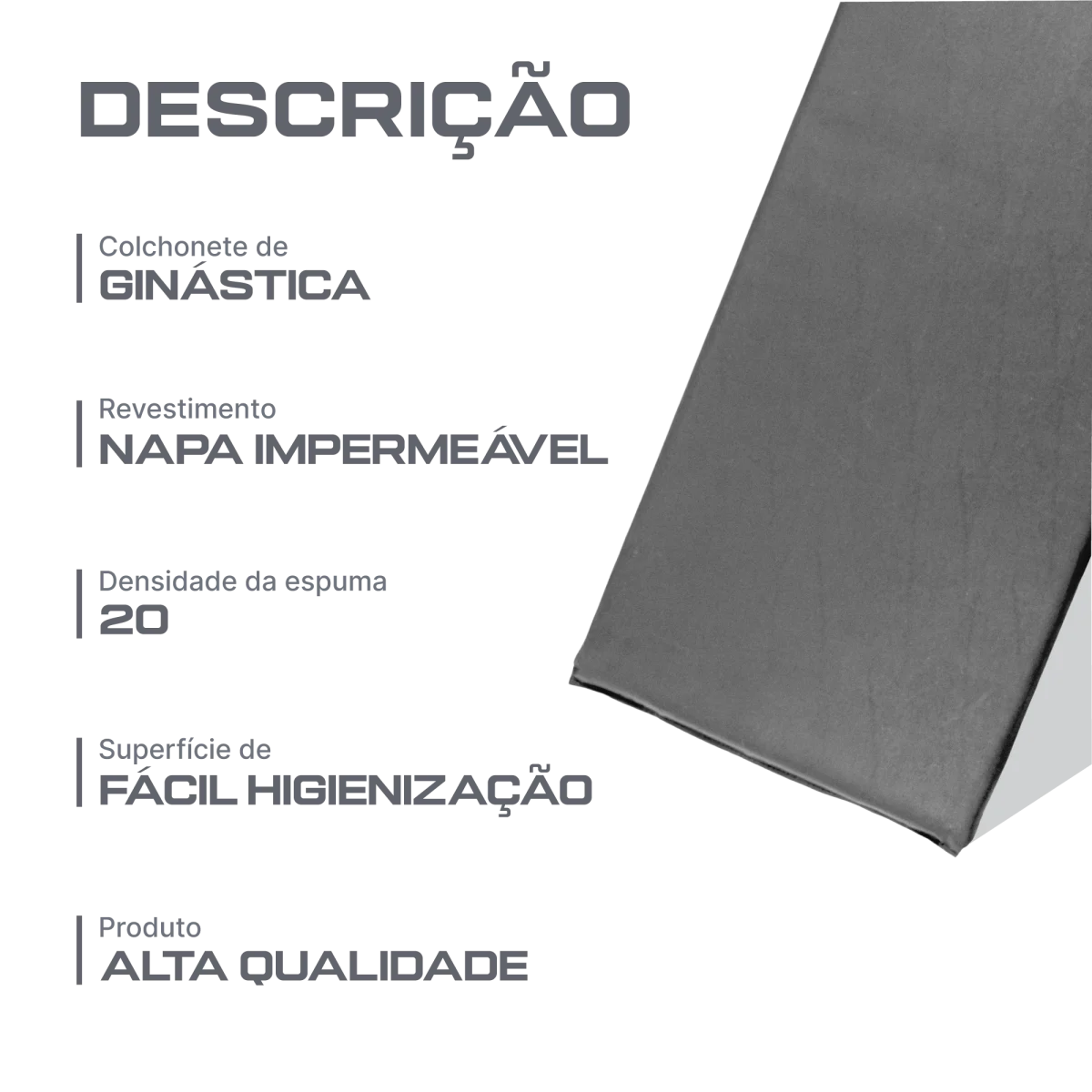 Colchonete de ginástica D20 0,95 x 0,44 x 0,03m Envolst - Azul