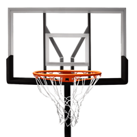 Tabela de basquete adulto móvel com poste, quadro de acrílico e aro modelo premium Velden