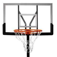 Tabela de basquete adulto móvel com poste, quadro de acrílico e aro modelo premium Velden