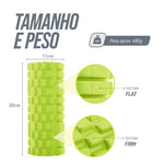 Rolo de massagem e liberação miofascial 30cmx11cm Pista e Campo - verde